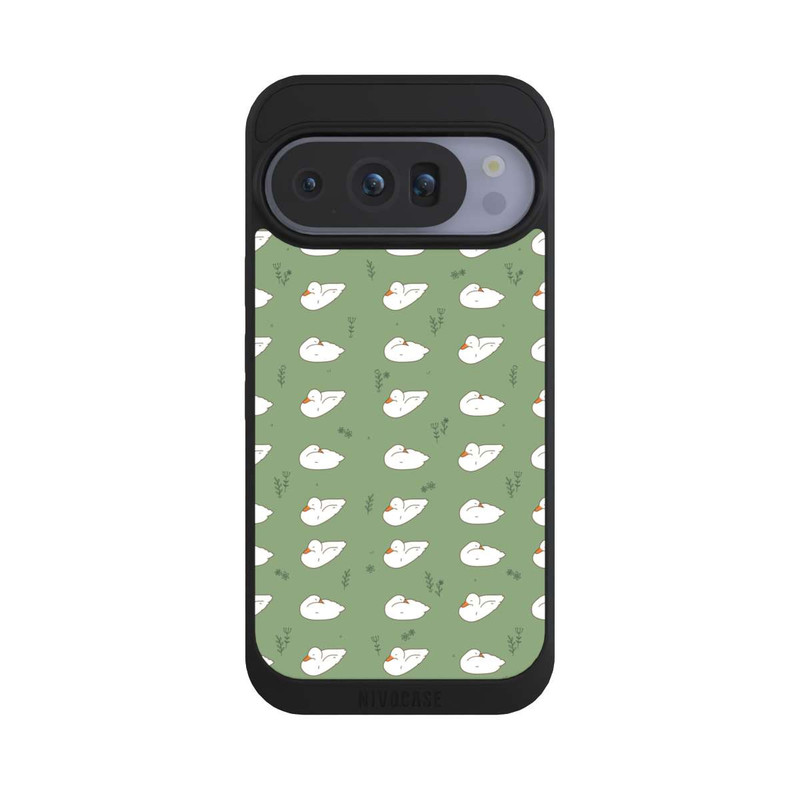 Pixel 10 Pro NIVOpure Cartoon Entenmuster grün
