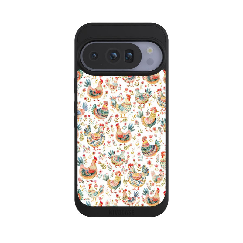 Pixel 10 Pro NIVOpure Motif de poulet coloré avec IA