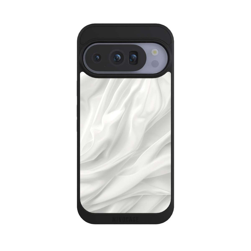 Pixel 10 Pro NIVOpure Weiße Seidenmatte Textur mit KI