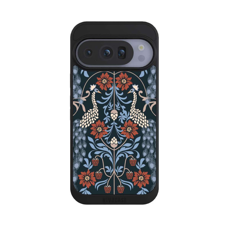 Pixel 10 Pro NIVOpure Vintage Peacock Garden Arts and Crafts Floral Dark