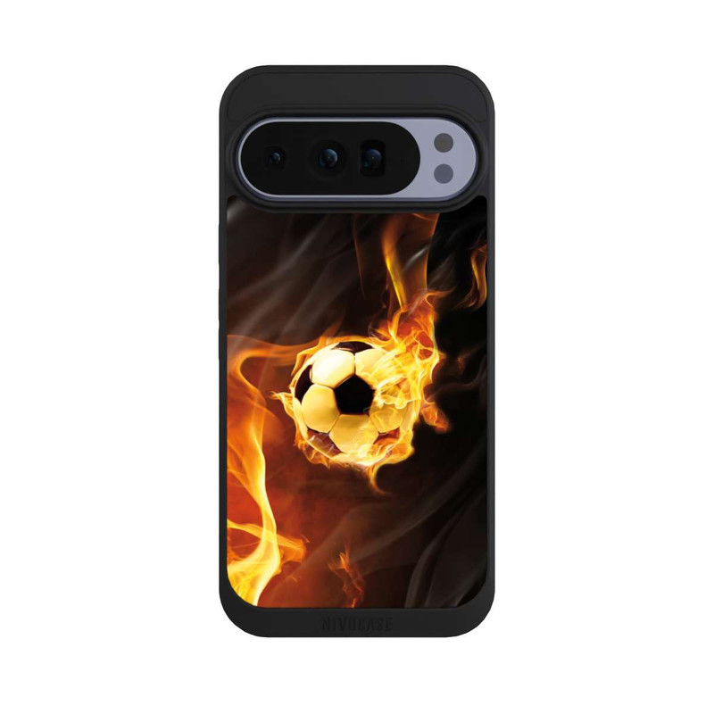 Pixel 10 Pro XL NIVOpure Fußball in Flammen
