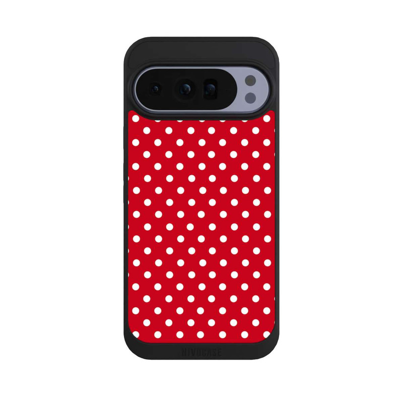 Pixel 10 Pro XL NIVOpure Confettis Blancs sur Fond Rouge