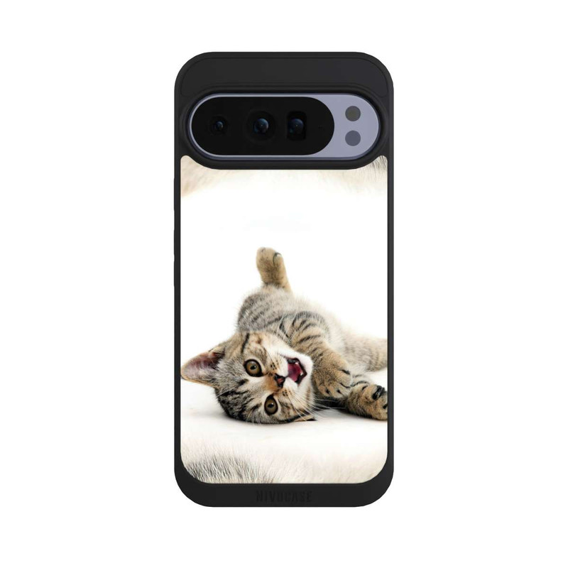 Pixel 10 Pro XL NIVOpure Sich wälzende Katze