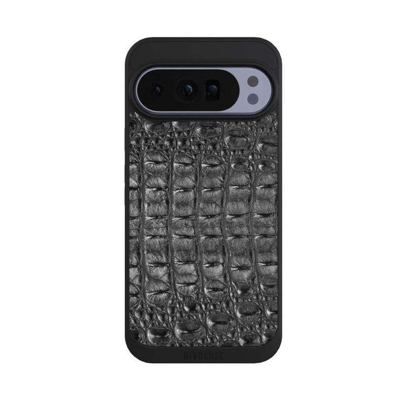 Pixel 10 Pro XL NIVOpure Kroko Grau Schwarz