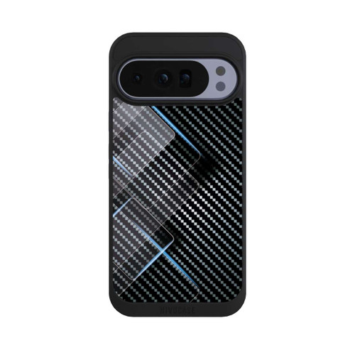 Google Pixel 10 Pro XL NIVOpure Blaue Linien auf Karbon