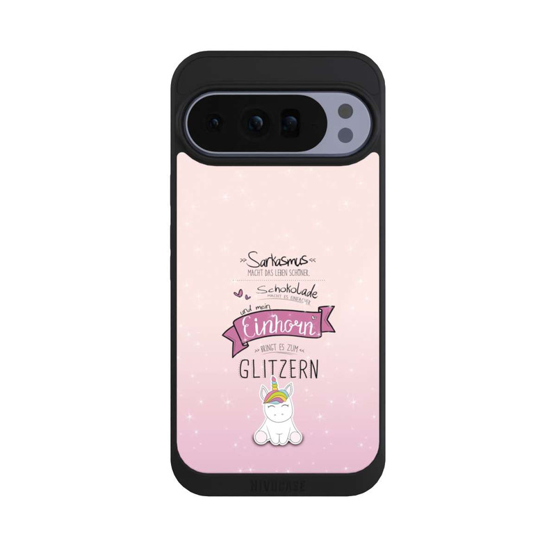 Pixel 10 Pro XL NIVOpure Einhorn Glitzer Spruch