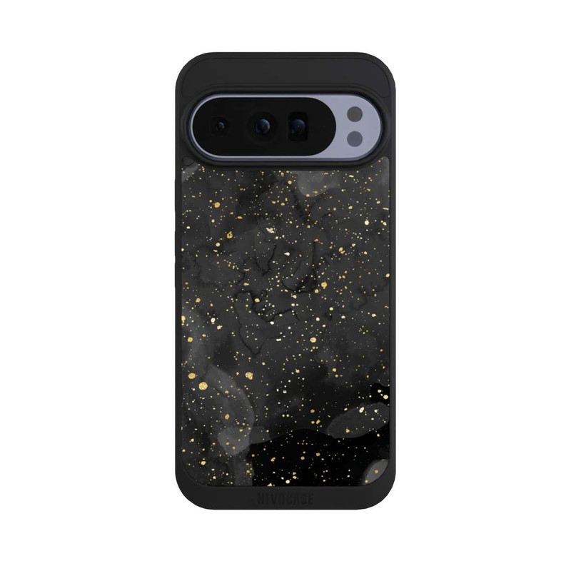 Pixel 10 Pro XL NIVOpure Marbre Noir & Etincelles Dorées