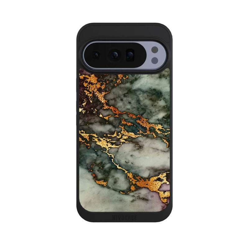 Pixel 10 Pro XL NIVOpure Aspect marbre gris et doré