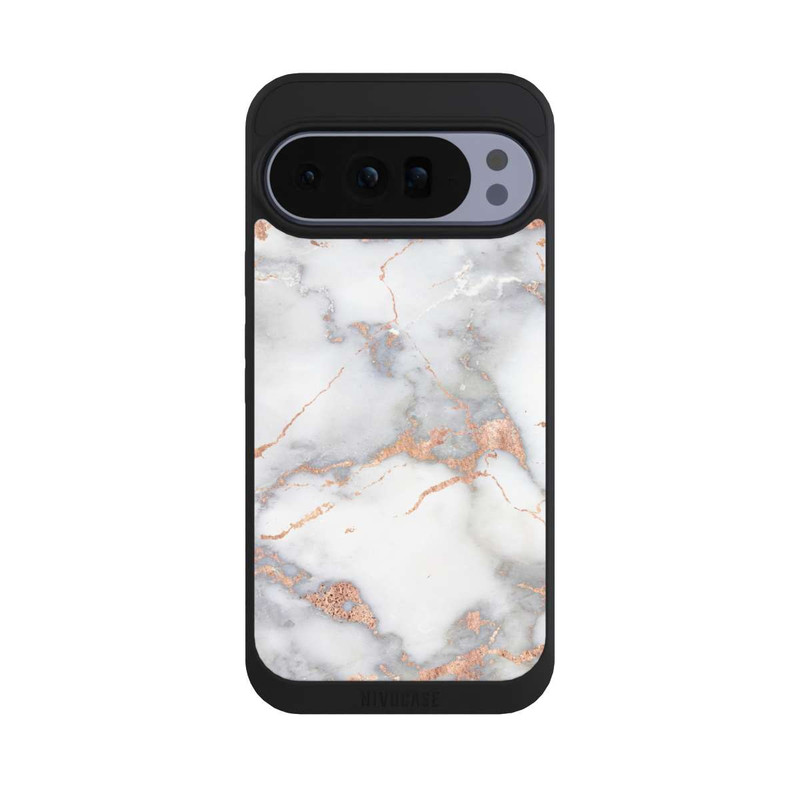 Pixel 10 Pro XL NIVOpure Weißer und goldener Marmorlook