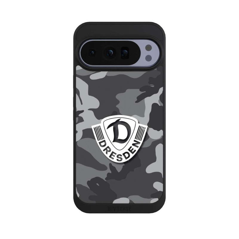 Pixel 10 Pro XL NIVOpure Dresden Camouflage Grau - Dynamo Dresden