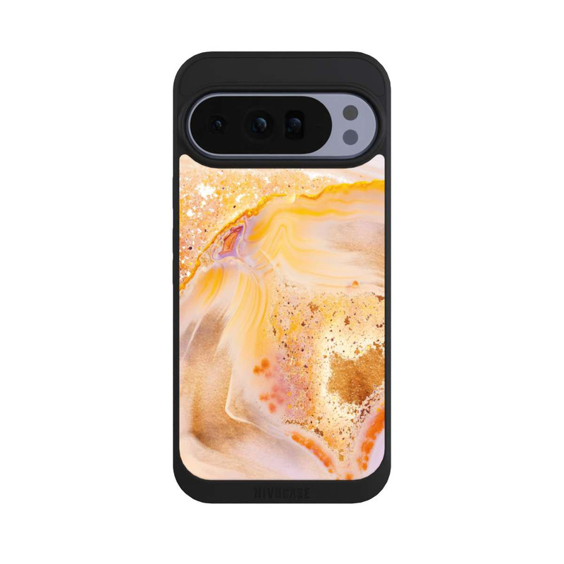 Pixel 10 Pro XL NIVOpure Orangefarbener Glitzer Marmorlook