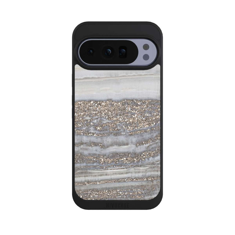 Pixel 10 Pro XL NIVOpure Weißer Glitzer Marmor Look
