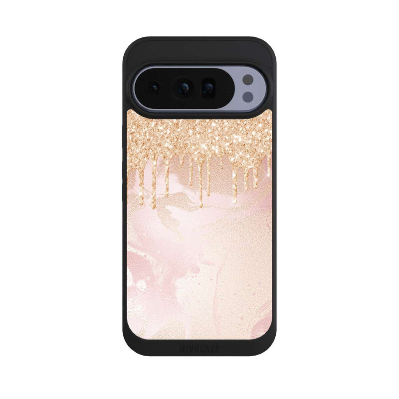Pixel 10 Pro XL NIVOpure  Roségoldener Glitzer Tropfen Look