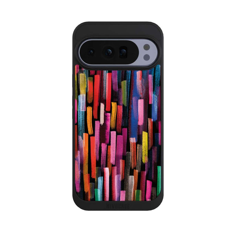 Pixel 10 Pro XL NIVOpure Coups De Pinceaux Colorés Noir