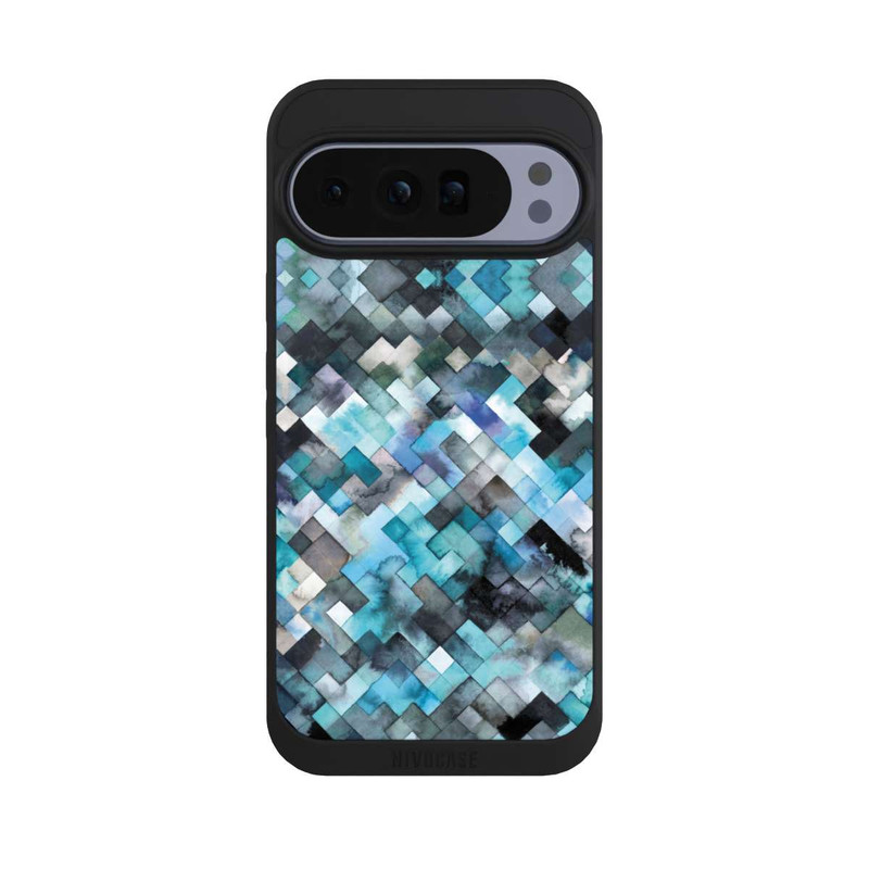 Pixel 10 Pro XL NIVOpure stimmungsvolles geometrisches Muster blau