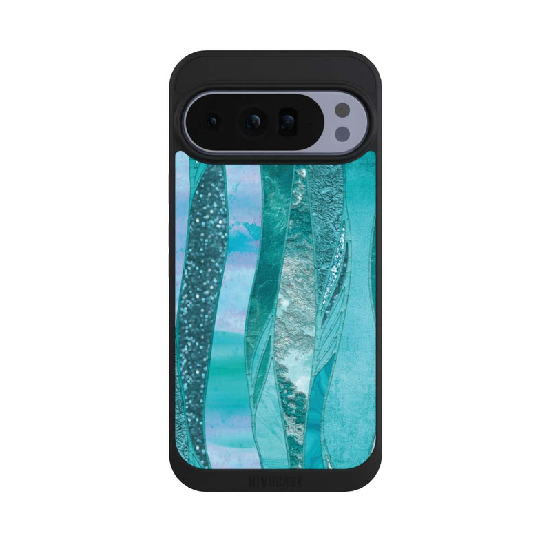 Pixel 10 Pro XL NIVOpure Look pailleté glamour bleu