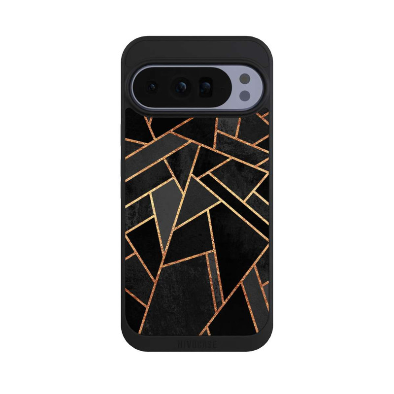 Pixel 10 Pro XL NIVOpure Schwarze Nacht Gold Druck