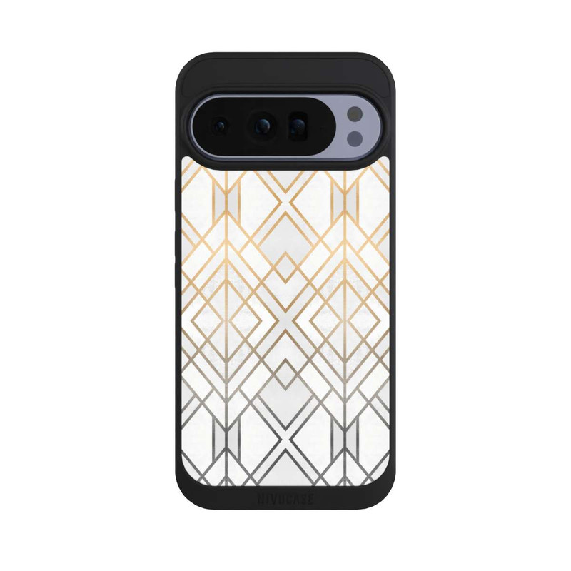 Pixel 10 Pro XL NIVOpure Gold und Grauer Geo Golddruck