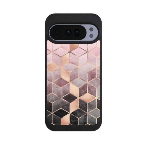 Google Pixel 10 Pro XL NIVOpure Pink Grey Gradient Cubes Print