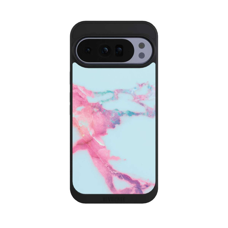 Pixel 10 Pro XL NIVOpure Hellblauer schillernder Adermarmor