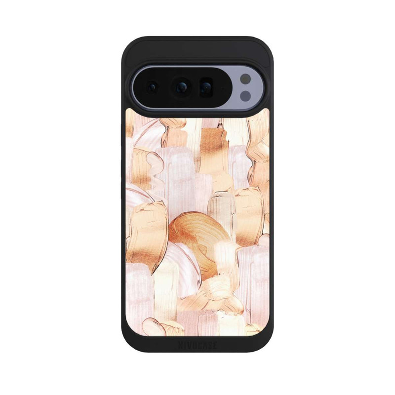 Pixel 10 Pro XL NIVOpure Motif de pinceau blanc/or