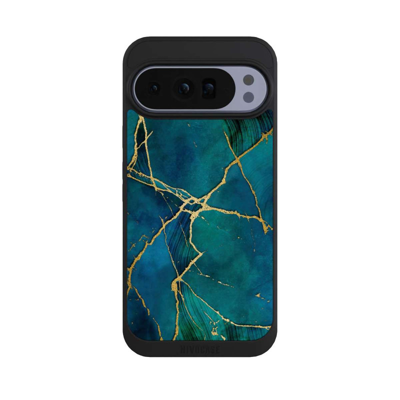 Pixel 10 Pro XL NIVOpure Look minéral glamour bleu or