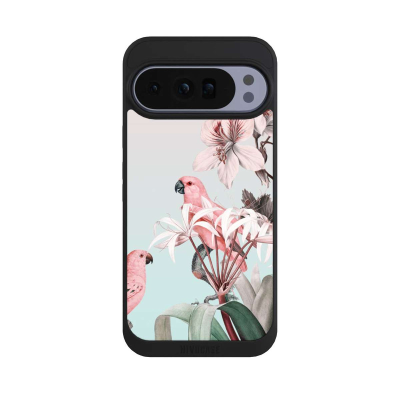 Pixel 10 Pro XL NIVOpure paradiesische Papageien Pastell