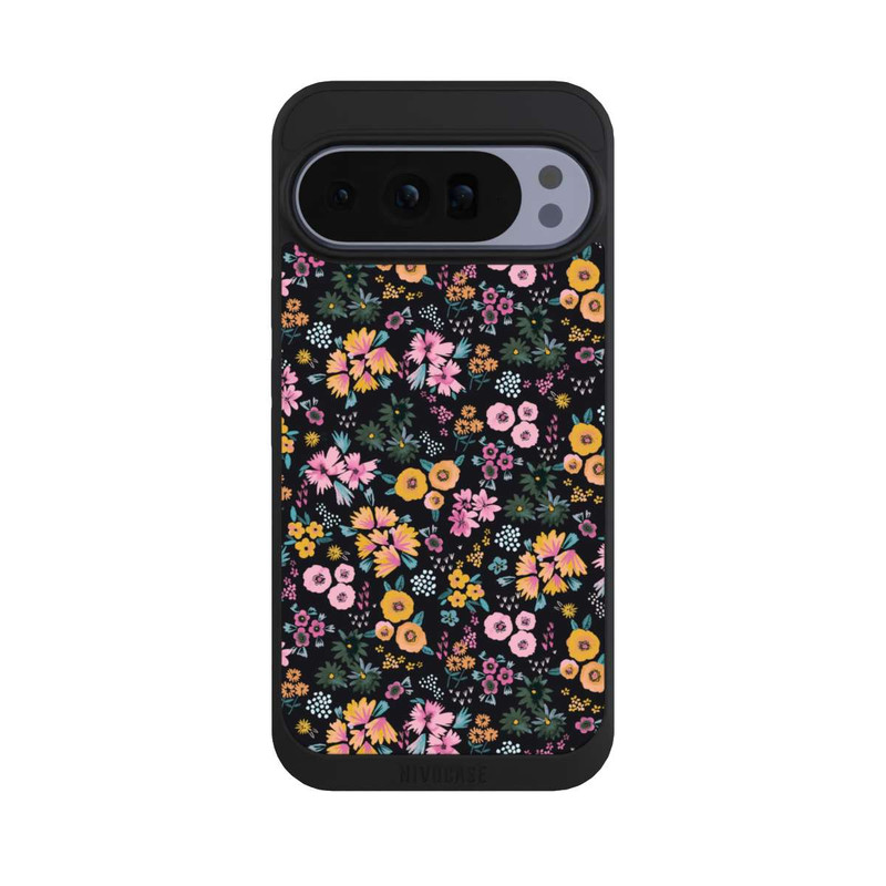 Pixel 10 Pro XL NIVOpure Kleine bunte Blumen Schwarz 2