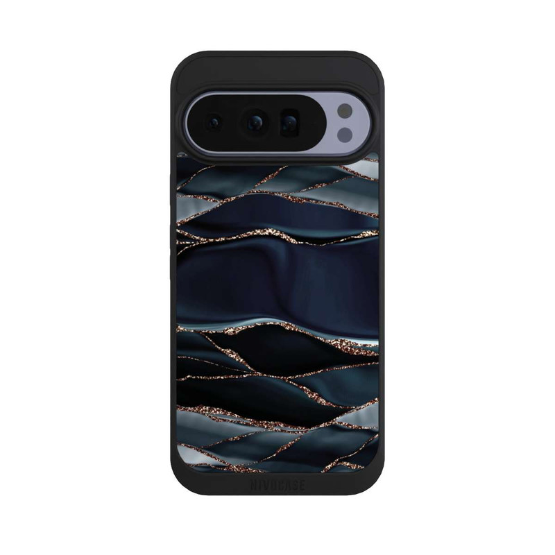 Pixel 10 Pro XL NIVOpure Rayures Gris Foncé Look Doré
