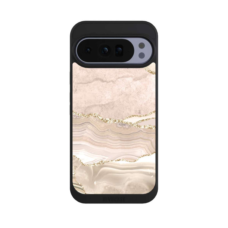 Pixel 10 Pro XL NIVOpure Rayures marbrées or rose