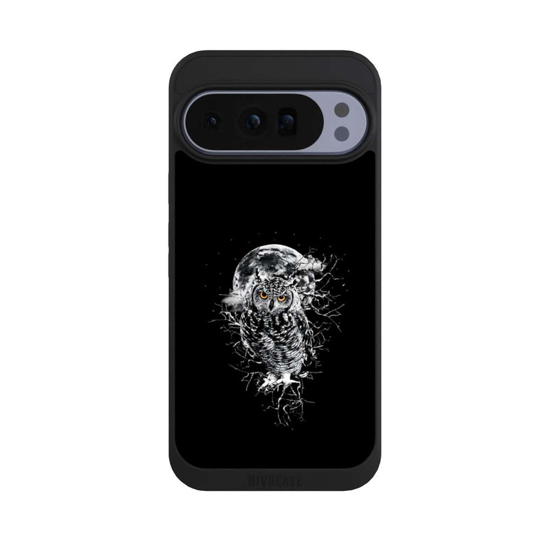 Pixel 10 Pro XL NIVOpure Chouette en noir et blanc