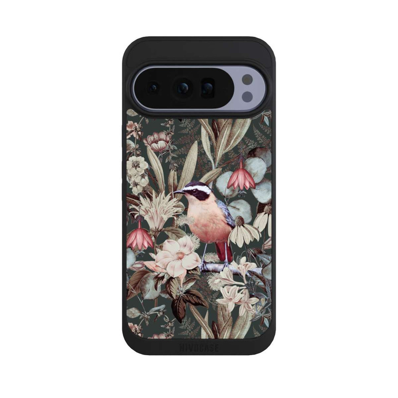 Pixel 10 Pro XL NIVOpure Orange Bird in Vintage Flower Pattern