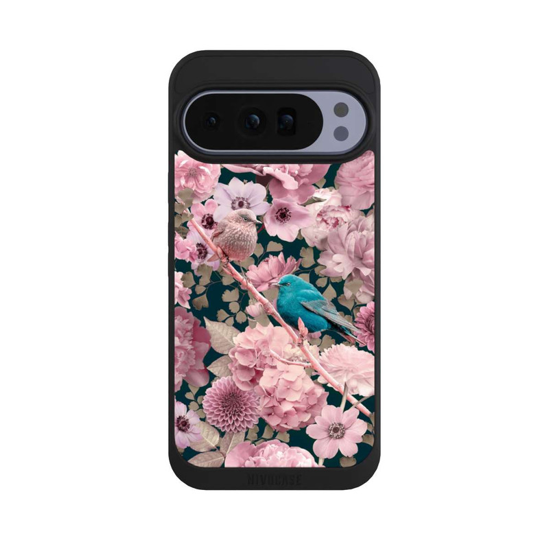 Pixel 10 Pro XL NIVOpure Moineaux à motif de fleurs roses