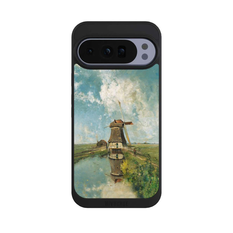Pixel 10 Pro XL NIVOpure A Windmill on a Polder Waterway