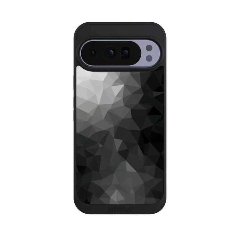 Pixel 10 Pro XL NIVOpure Polygonales Mosaik Schwarz/Weiß
