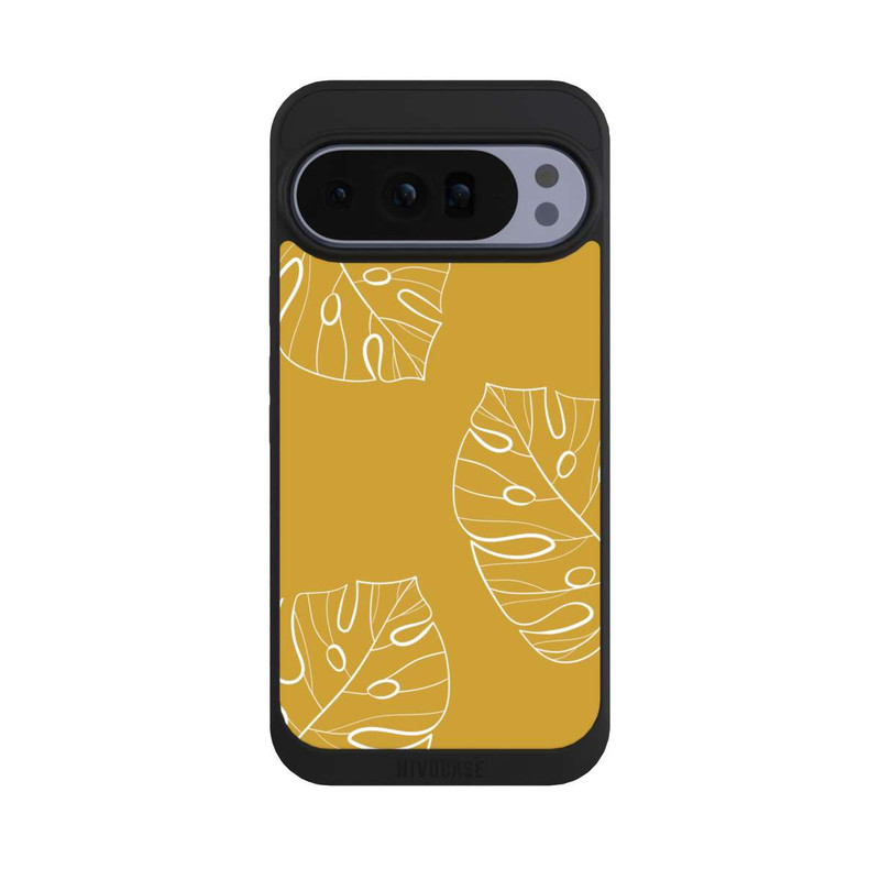 Pixel 10 Pro XL NIVOpure Leaves Mustard Background