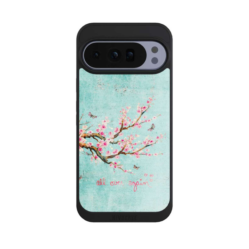 Pixel 10 Pro XL NIVOpure Motif d'arbre en fleurs de cerisier bleu