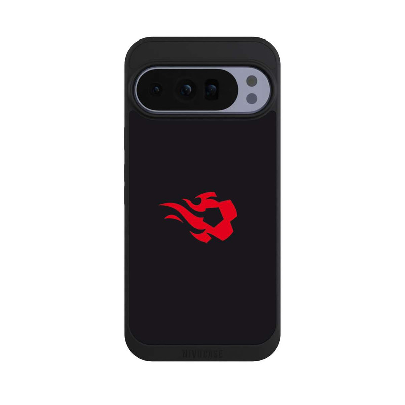 Pixel 10 Pro XL NIVOpure Belgian Red Flames Schwarz