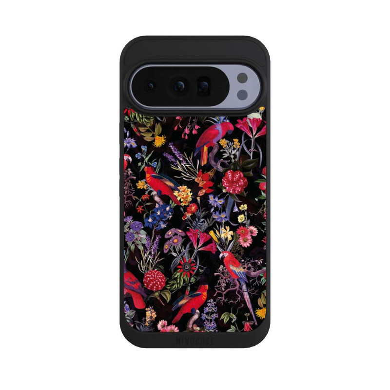 Pixel 10 Pro XL NIVOpure Fleurs sombres et perroquets