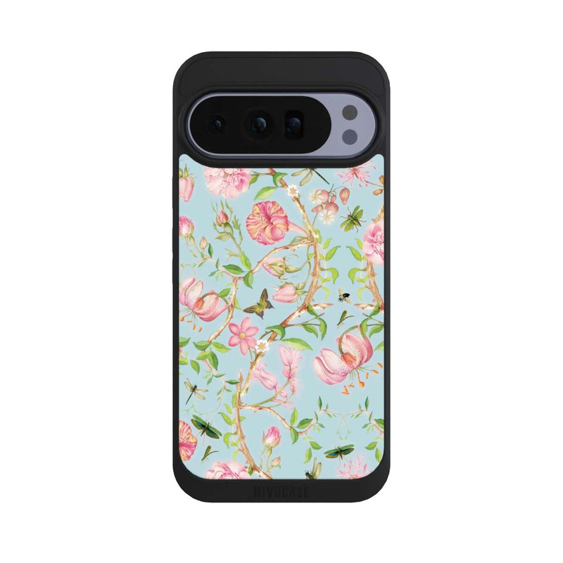 Pixel 10 Pro XL NIVOpure Fleurs Botaniques Vintage Bleu
