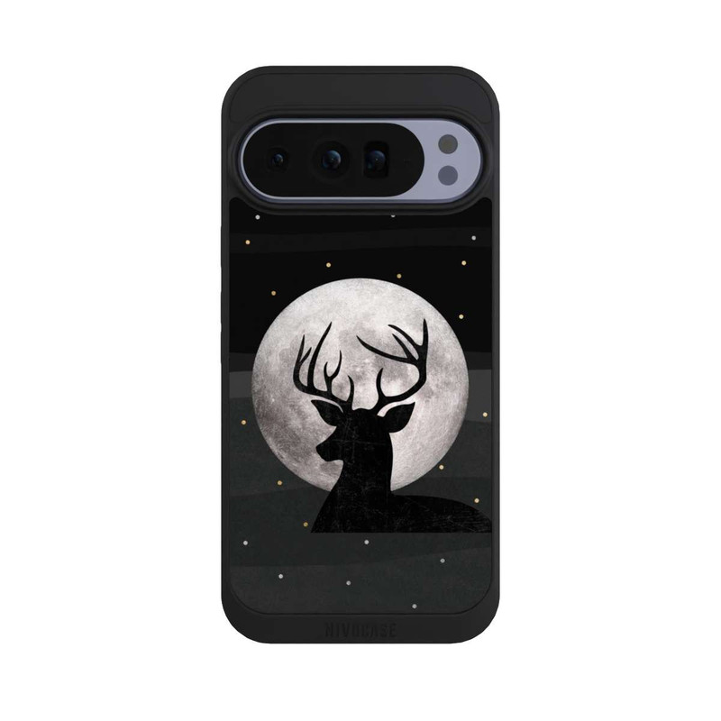 Pixel 10 Pro XL NIVOpure Cerf et lune en argent