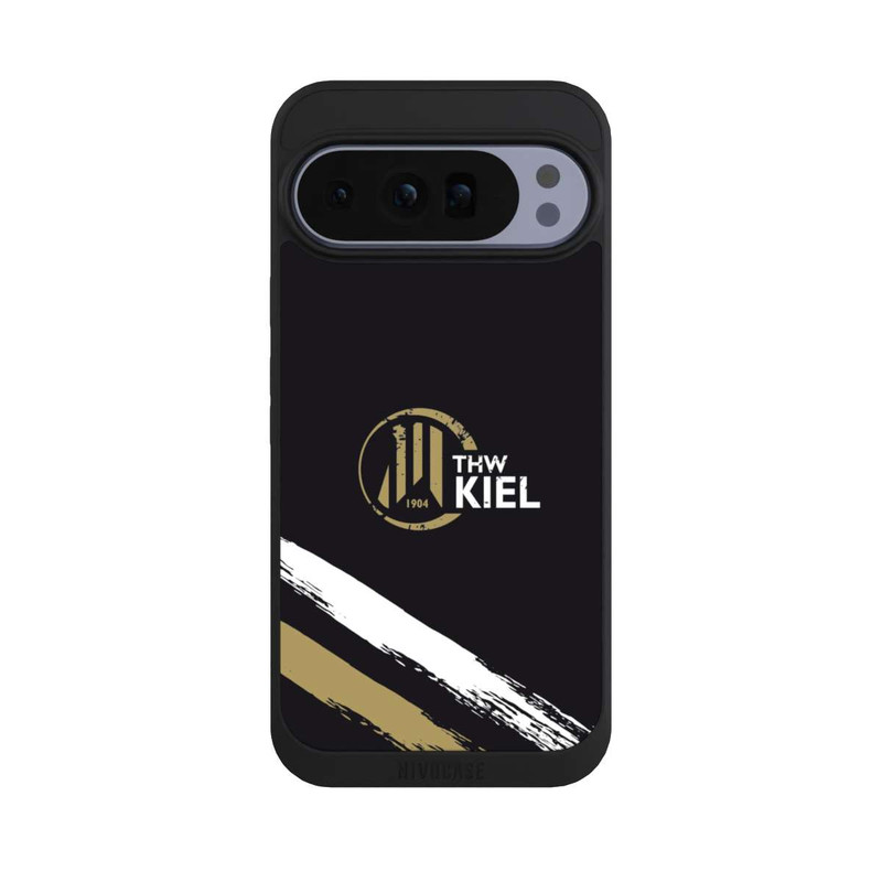 Pixel 10 Pro XL NIVOpure THW Kiel Logo und Streifen Gold