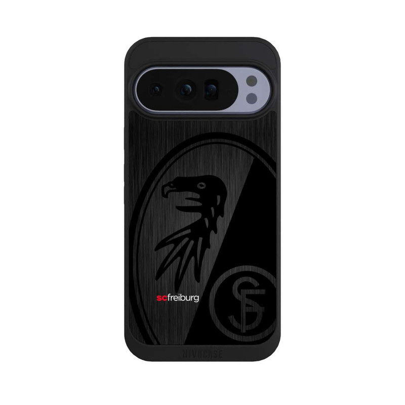 Pixel 10 Pro XL NIVOpure  Kratzen Metall Hintergrund mit dem Schriftzug  Vertikal SC Freiburg