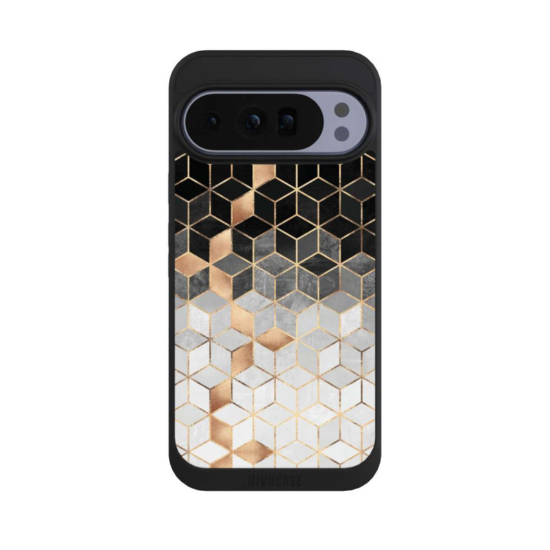 Pixel 10 Pro XL NIVOpure Cubes Sombres & Dorés