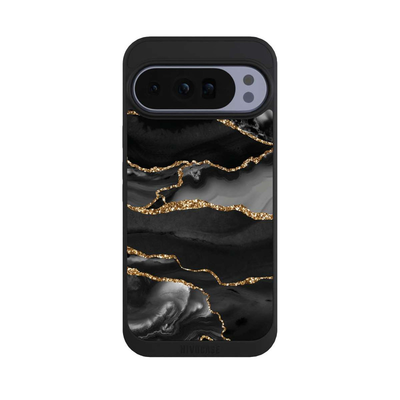 Pixel 10 Pro XL NIVOpure Look Marbre Rayé Or
