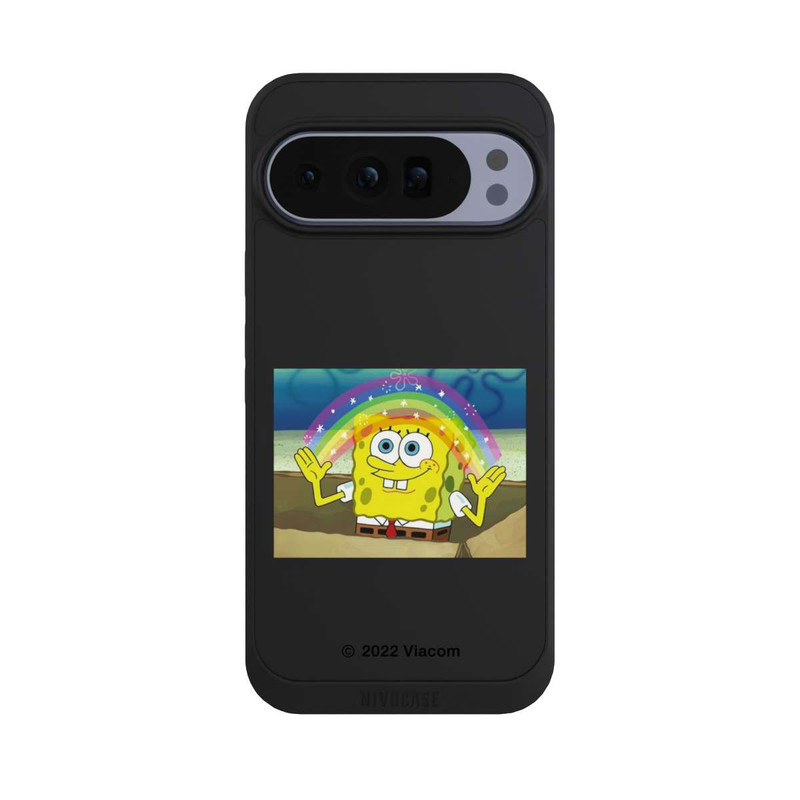 Pixel 10 Pro XL NIVOpure Bob L'Éponge - Meme Arc-en-ciel Transparent