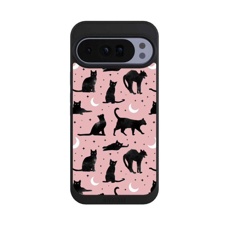 Pixel 10 Pro XL NIVOpure Lune & Chats Fond Rose