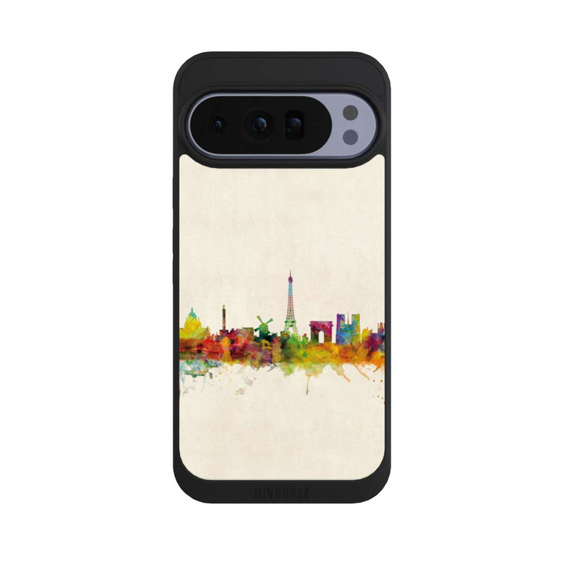 Pixel 10 Pro XL NIVOpure Arrière-plan vintage de l'horizon de Paris