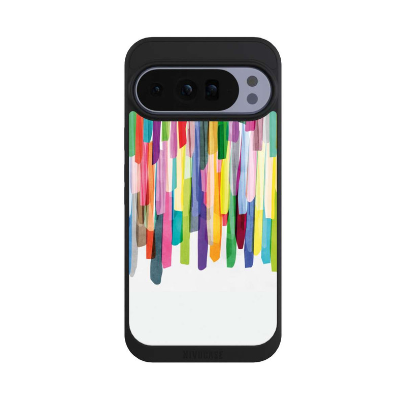 Pixel 10 Pro XL NIVOpure Rayures colorées fond blanc