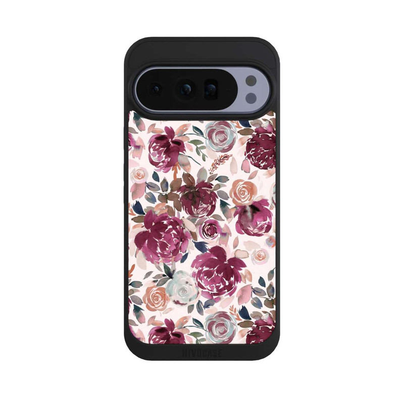 Pixel 10 Pro XL NIVOpure Herbstpfingstrosen und Rosen in Rosa